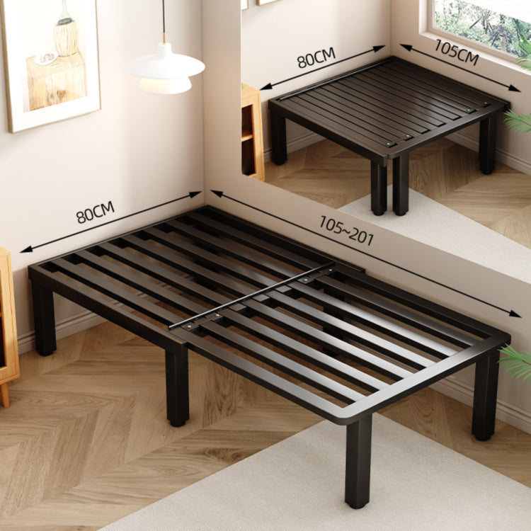 1人用 ソファーベッド 折りたたみ・伸縮式 スライドタイプ|コットンリネン生地 メタルフレーム fnqe-0226-68