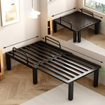 1人用 ソファーベッド 折りたたみ・伸縮式 スライドタイプ|コットンリネン生地 メタルフレーム fnqe-0226-68