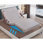 【高級素材】無垢材&発泡ポリエチレンベッド | 綿麻&ココナッツパーム&ラテックス | エアレザー仕上げ foltm-1561