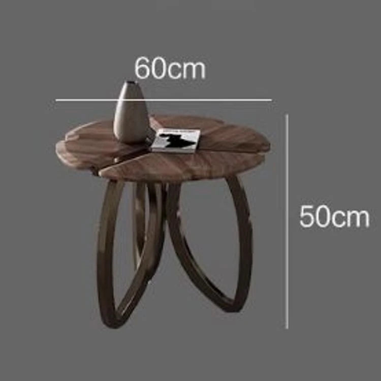 ウォールナットステンレス製センターテーブル:デザイン性溢れるリビングの主役 fplk-5026