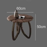 ウォールナットステンレス製センターテーブル:デザイン性溢れるリビングの主役 fplk-5026