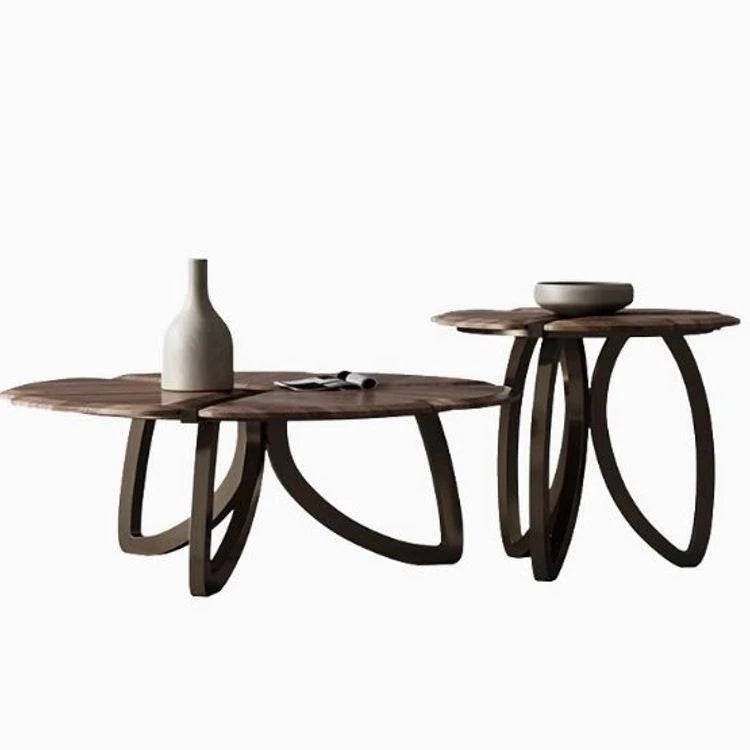 ウォールナットステンレス製センターテーブル:デザイン性溢れるリビングの主役 fplk-5026