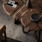 ウォールナットステンレス製センターテーブル:デザイン性溢れるリビングの主役 fplk-5026