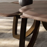 ウォールナットステンレス製センターテーブル:デザイン性溢れるリビングの主役 fplk-5026