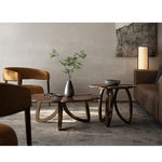 ウォールナットステンレス製センターテーブル:デザイン性溢れるリビングの主役 fplk-5026