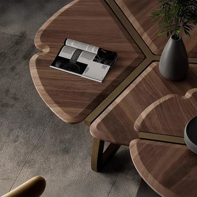 ウォールナットステンレス製センターテーブル:デザイン性溢れるリビングの主役 fplk-5026