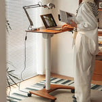 移動式チェリー材テーブル|スタイリッシュデザインで快適な作業空間を実現 fpmxm-2768