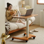 移動式チェリー材テーブル|スタイリッシュデザインで快適な作業空間を実現 fpmxm-2768