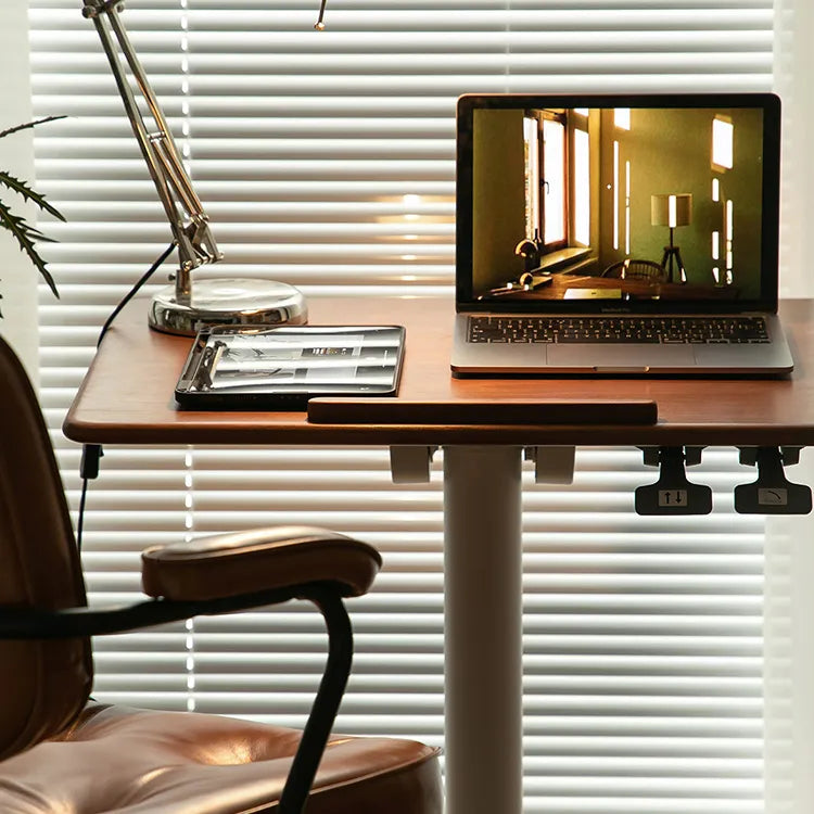 移動式チェリー材テーブル|スタイリッシュデザインで快適な作業空間を実現 fpmxm-2768