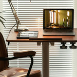 移動式チェリー材テーブル|スタイリッシュデザインで快適な作業空間を実現 fpmxm-2768