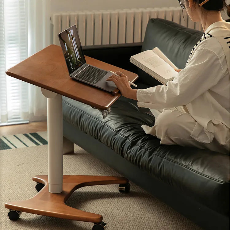 移動式チェリー材テーブル|スタイリッシュデザインで快適な作業空間を実現 fpmxm-2768