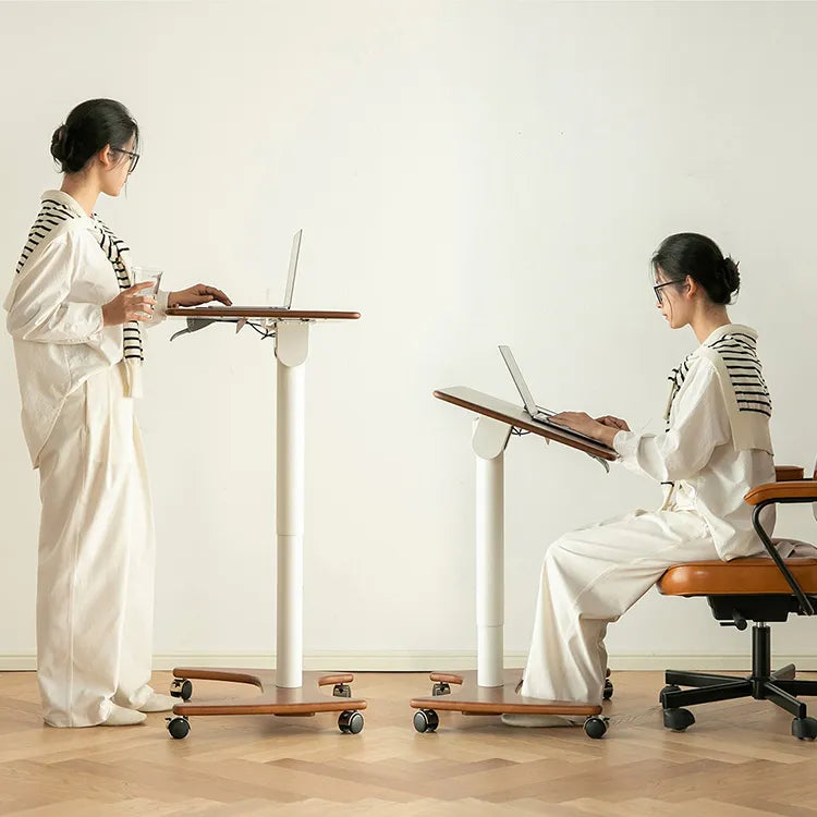 移動式チェリー材テーブル|スタイリッシュデザインで快適な作業空間を実現 fpmxm-2768