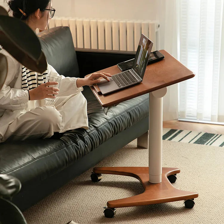 移動式チェリー材テーブル|スタイリッシュデザインで快適な作業空間を実現 fpmxm-2768