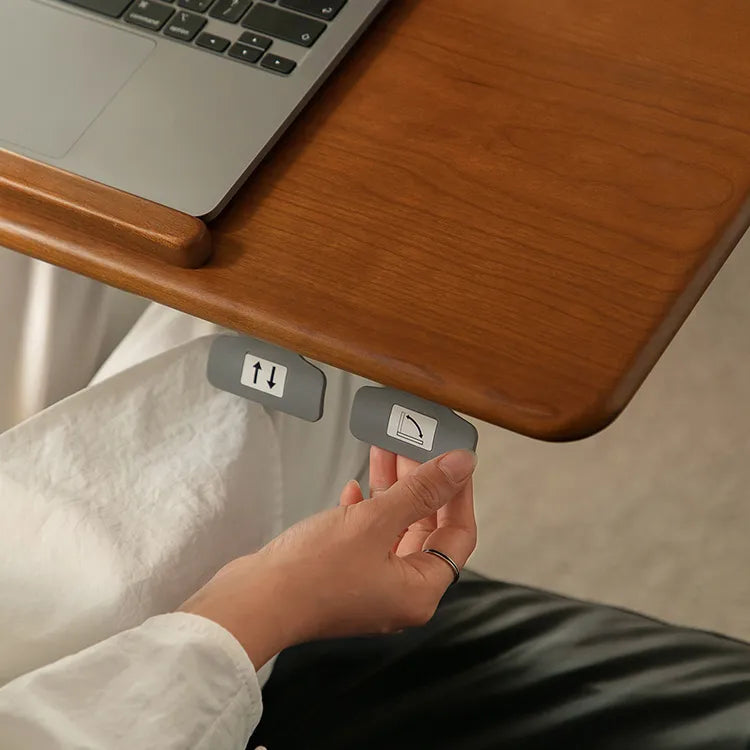 移動式チェリー材テーブル|スタイリッシュデザインで快適な作業空間を実現 fpmxm-2768