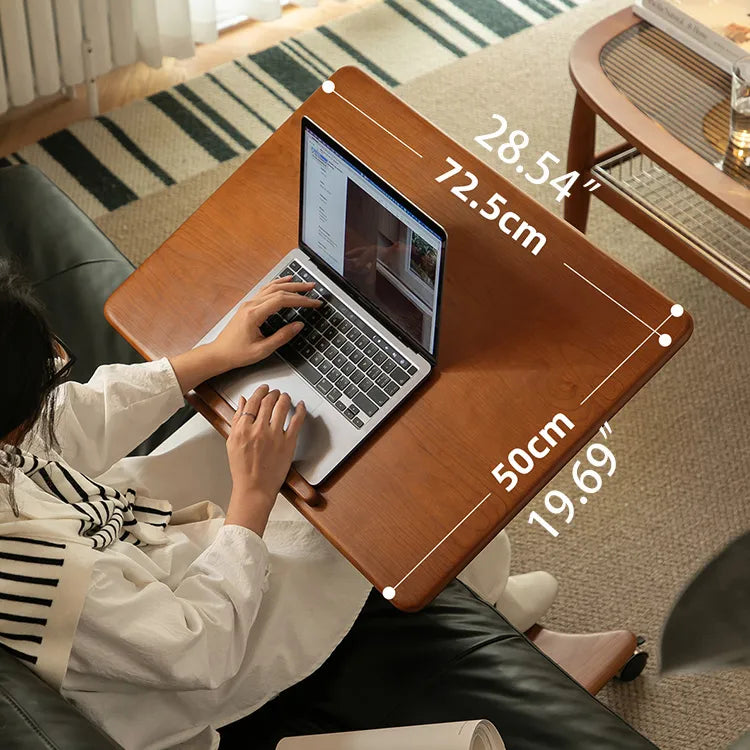 移動式チェリー材テーブル|スタイリッシュデザインで快適な作業空間を実現 fpmxm-2768