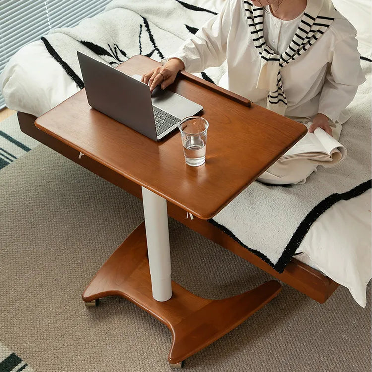 移動式チェリー材テーブル|スタイリッシュデザインで快適な作業空間を実現 fpmxm-2768