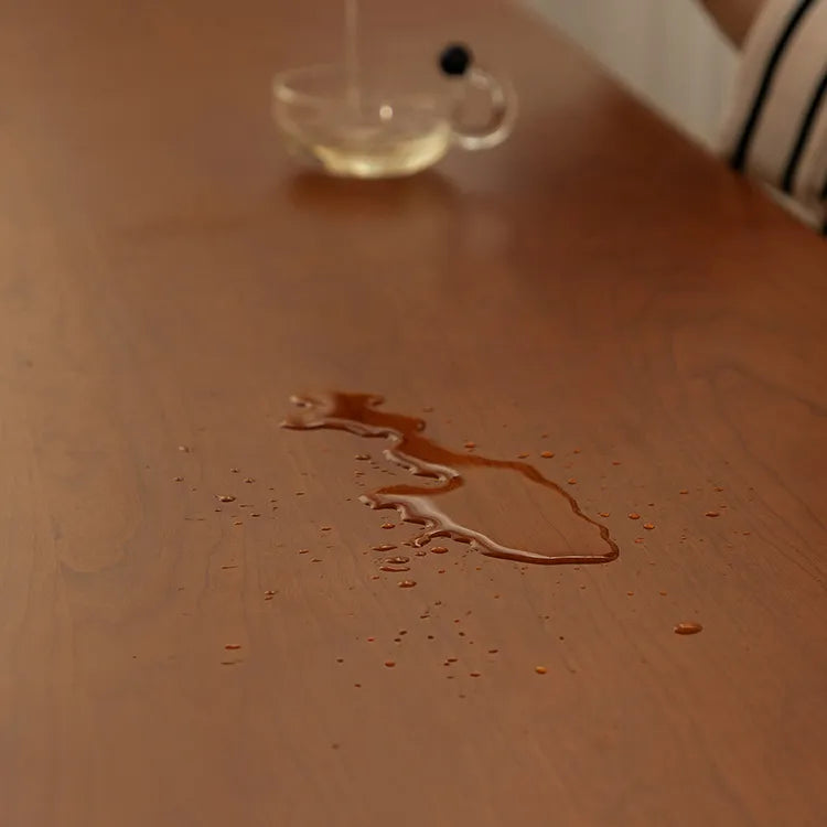 チェリー材とステンレスの高級ダイニングテーブル|魅力的なモダンデザイン fpmxm-2770