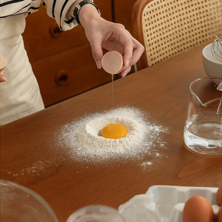 チェリー材とステンレスの高級ダイニングテーブル|魅力的なモダンデザイン fpmxm-2770