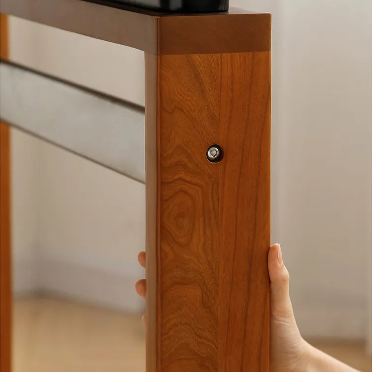 チェリー材とステンレスの高級ダイニングテーブル|魅力的なモダンデザイン fpmxm-2770