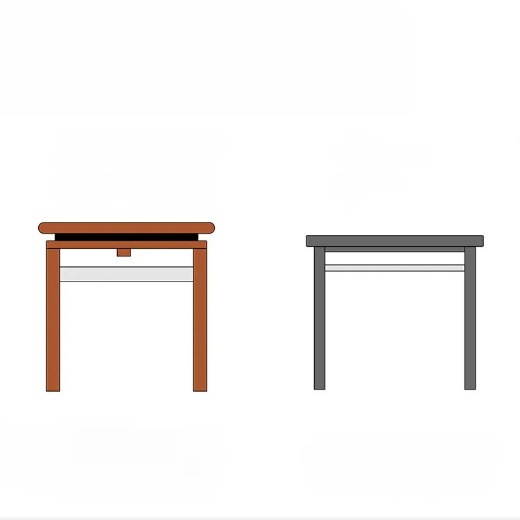 チェリー材とステンレスの高級ダイニングテーブル|魅力的なモダンデザイン fpmxm-2770