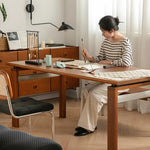 チェリー材とステンレスの高級ダイニングテーブル|魅力的なモダンデザイン fpmxm-2770