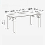 チェリー材とステンレスの高級ダイニングテーブル|魅力的なモダンデザイン fpmxm-2770
