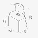 アッシュ材と本革を使用したモダンチェア - スタイリッシュなデザインと快適な座り心地 fpmxm-2773