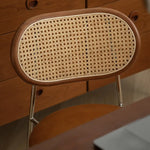 アッシュ材×ラタンのエレガントチェア - モダンステンレスデザイン&PUレザーシート fpmxm-2774