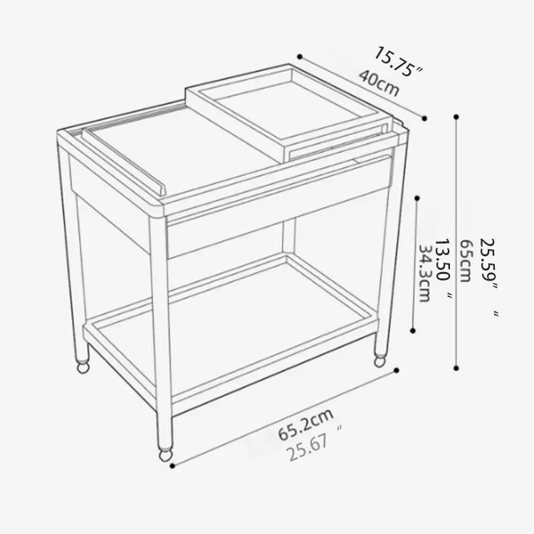 多機能デザインで空間を彩る無垢材カート fpmxm-2783