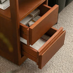 無垢材使用のスタイリッシュサイドテーブル|チェリー材&ケヤキ多層板カート fpmxm-2784