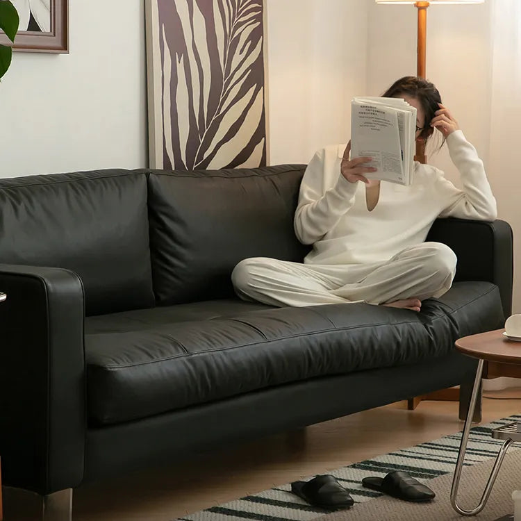 高級感あふれるPUレザーソファー|ステンレス×綿麻×グースダウンの贅沢な座り心地 fpmxm-2800