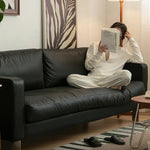 高級感あふれるPUレザーソファー|ステンレス×綿麻×グースダウンの贅沢な座り心地 fpmxm-2800