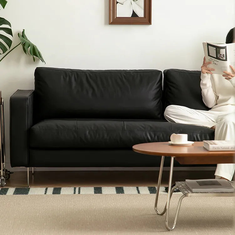 高級感あふれるPUレザーソファー|ステンレス×綿麻×グースダウンの贅沢な座り心地 fpmxm-2800