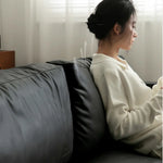 高級感あふれるPUレザーソファー|ステンレス×綿麻×グースダウンの贅沢な座り心地 fpmxm-2800