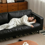 高級感あふれるPUレザーソファー|ステンレス×綿麻×グースダウンの贅沢な座り心地 fpmxm-2800