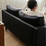 高級感あふれるPUレザーソファー|ステンレス×綿麻×グースダウンの贅沢な座り心地 fpmxm-2800