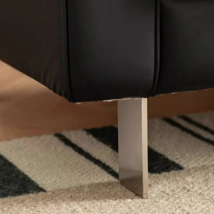 高級感あふれるPUレザーソファー|ステンレス×綿麻×グースダウンの贅沢な座り心地 fpmxm-2800