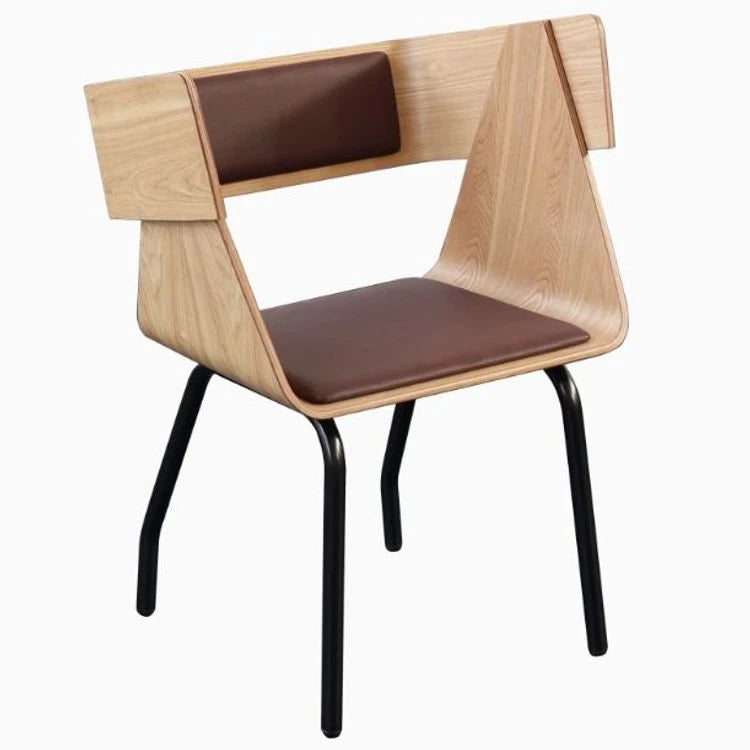 モダンデザインの多層板チェア | PUレザー・エアレザー・綿麻素材使用 | シンプルでスタイリッシュなインテリアに最適 fqr-5108