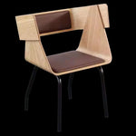 モダンデザインの多層板チェア | PUレザー・エアレザー・綿麻素材使用 | シンプルでスタイリッシュなインテリアに最適 fqr-5108