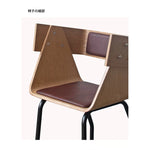 モダンデザインの多層板チェア | PUレザー・エアレザー・綿麻素材使用 | シンプルでスタイリッシュなインテリアに最適 fqr-5108