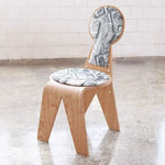 モダンデザインの多層板チェア - 綿麻素材の快適な座席、オシャレなインテリアに最適! fqr-5112