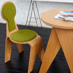 モダンデザインの多層板チェア - 綿麻素材の快適な座席、オシャレなインテリアに最適! fqr-5112