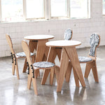 モダンデザインの多層板チェア - 綿麻素材の快適な座席、オシャレなインテリアに最適! fqr-5112