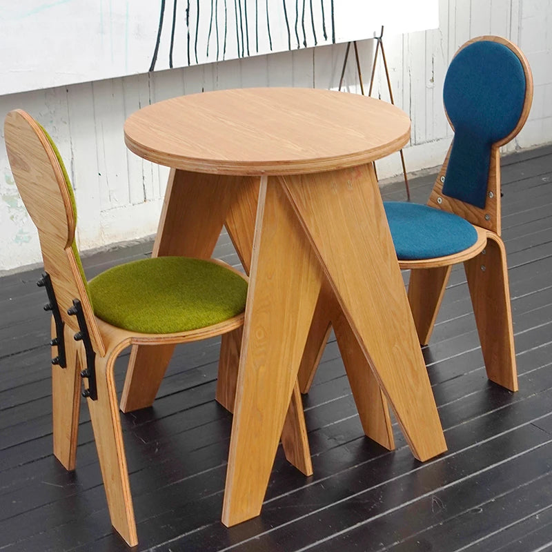 モダンデザインの多層板チェア - 綿麻素材の快適な座席、オシャレなインテリアに最適! fqr-5112