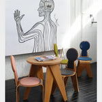 モダンデザインの多層板チェア - 綿麻素材の快適な座席、オシャレなインテリアに最適! fqr-5112