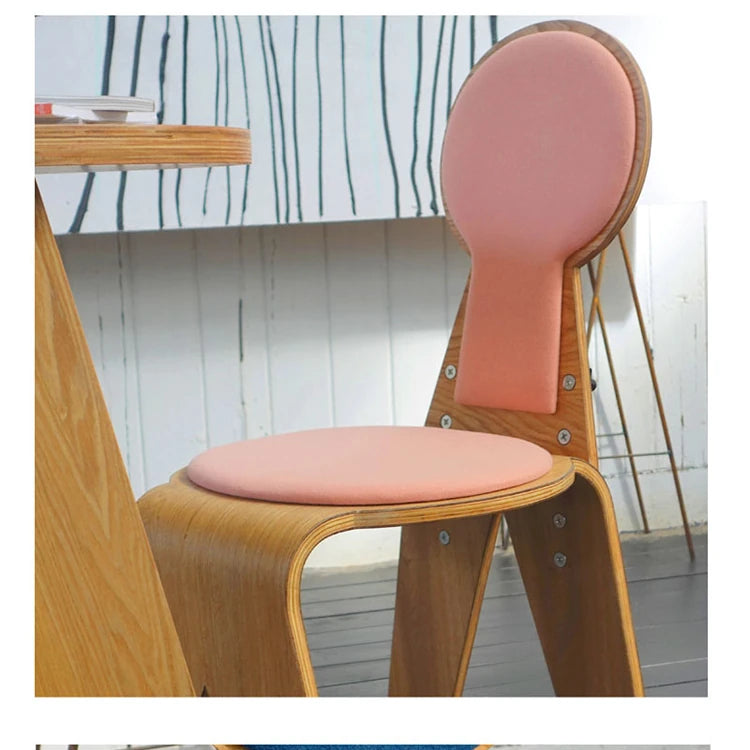 モダンデザインの多層板チェア - 綿麻素材の快適な座席、オシャレなインテリアに最適! fqr-5112