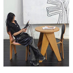 モダンデザインの多層板チェア - 綿麻素材の快適な座席、オシャレなインテリアに最適! fqr-5112