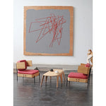 スタイリッシュな多層板製ソファチェア|PUレザー&綿麻クッション付き|モダンインテリアに最適 fqr-5114