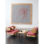 スタイリッシュな多層板製ソファチェア|PUレザー&綿麻クッション付き|モダンインテリアに最適 fqr-5114