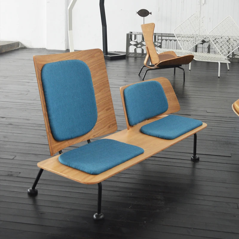 スタイリッシュな多層板ソファー - 綿麻・PUレザー使用、快適な座り心地のデザイン家具 fqr-5115